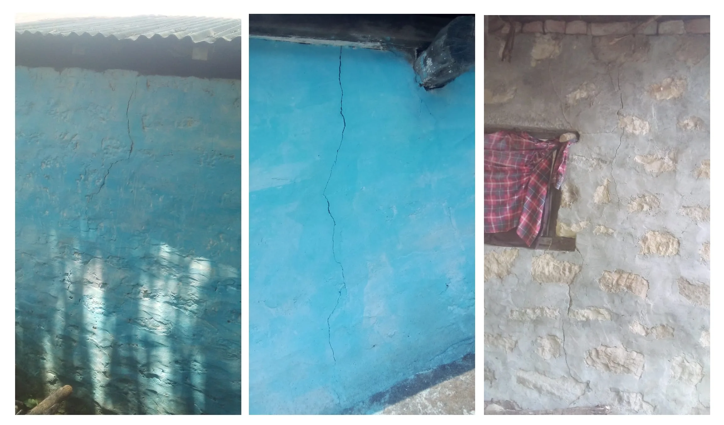 जमरानी बांध की ब्लास्टिंग से खत्री खान में मकानों में आई दरारें, ग्रामीण दहशत में