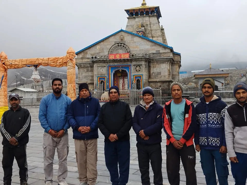 बीकेटीसी का 18 सदस्यीय अग्रिम दल श्री केदारनाथ धाम पहुंचा