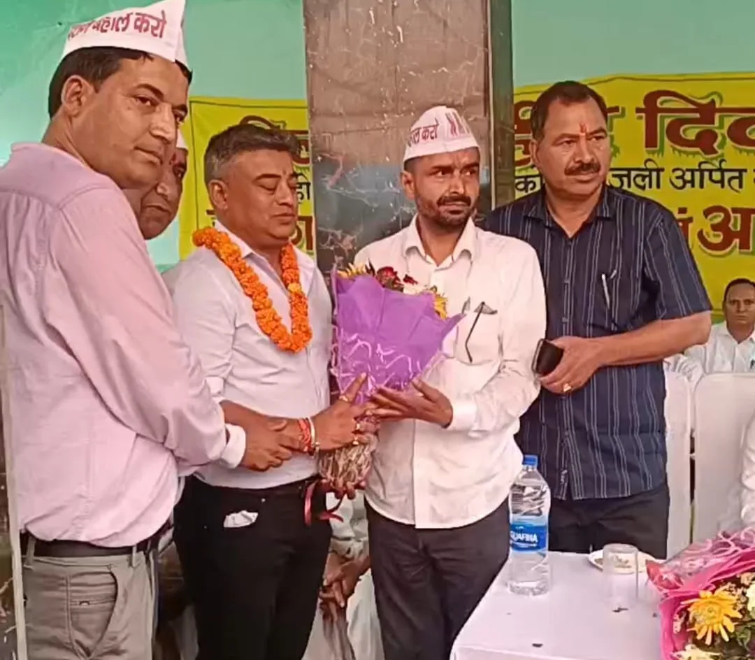 नमोपीएस के पदाधिकारियों ने तिलाड़ी के शहीदों को दी श्रद्धांजलि