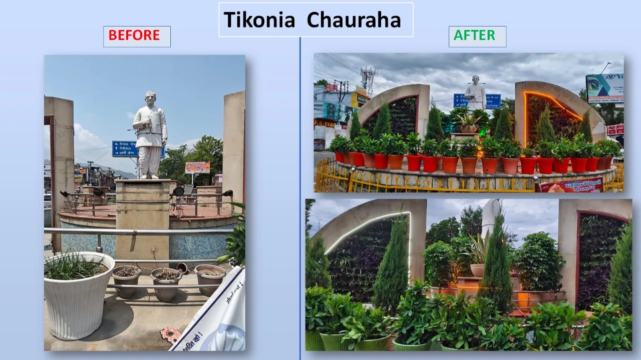 हरेला पर्व पर हल्द्वानी को मिला पहला वर्टिकल गार्डन