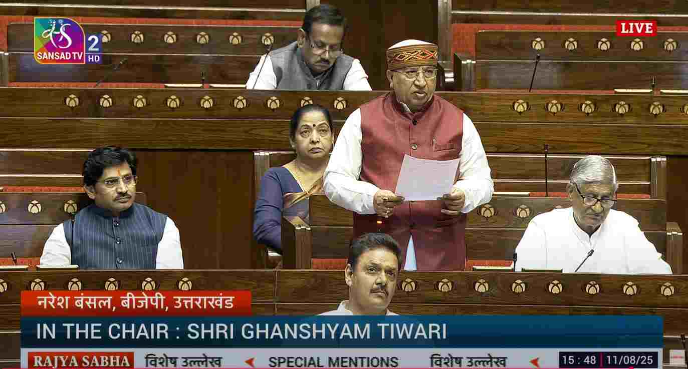 सासंद डा.नरेश बंसल ने अधूरे भंडारीबाग आरओबी का मामला राज्यसभा में उठाया