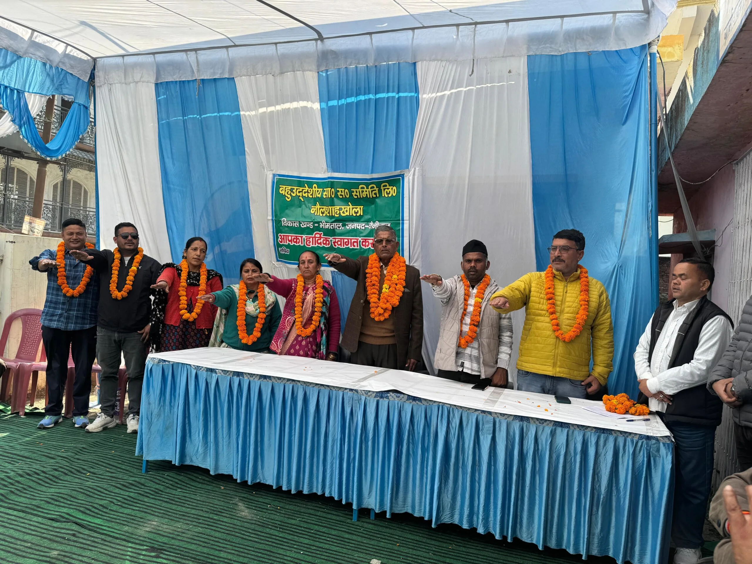 बहु-उद्देशीय नौल शाह खोला साधन सहकारी समिति के अध्यक्ष सहित पूरी समिति ने ली शपथ