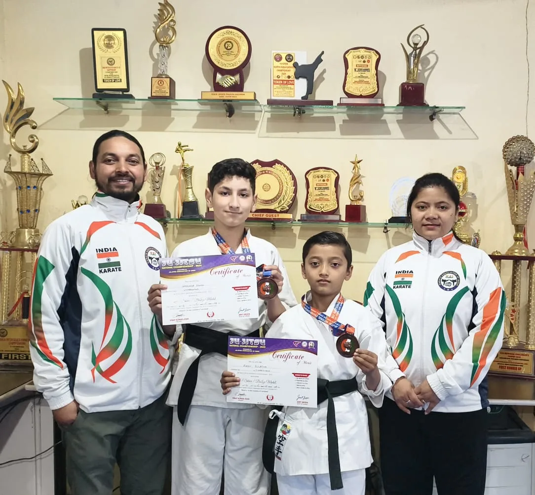 राष्ट्रीय जू-जित्सु में भीमताल के खिलाड़ियों का दमखम, दो कांस्य पदक जीत बढ़ाया मान