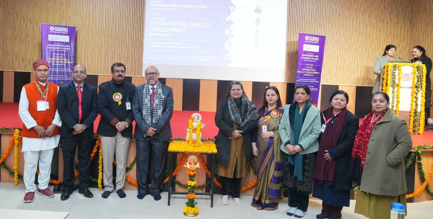 SGRRU में अन्तरर्राष्ट्रीय फेकल्टी डेवलपमेंट कार्यक्रम में विशेषज्ञों ने सांझा किए अनुभव