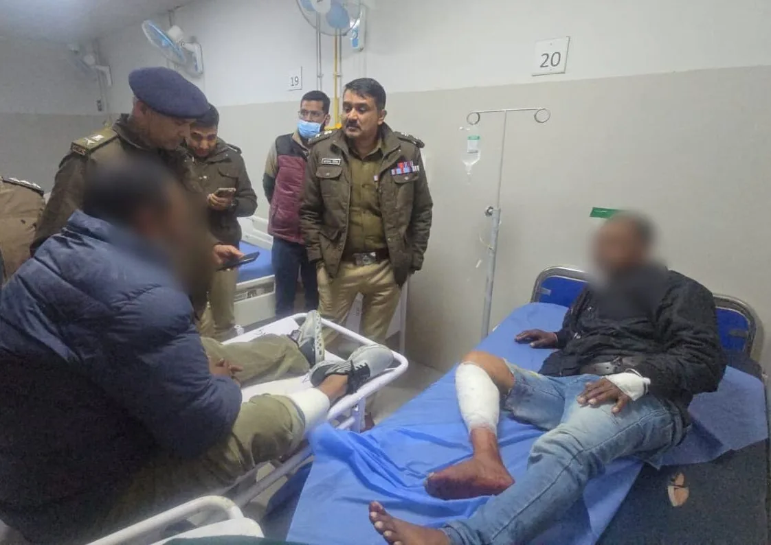 अर्जुन शर्मा हत्याकांड को अंजाम देने वाले दो बदमाश पुलिस मुठभेड़ में गिरफ्तार