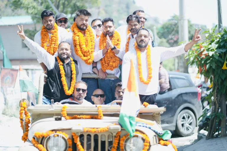 युवा कांग्रेस पदाधिकारियों का भीमताल में भव्य स्वागत, निकली बाइक-कार रैली