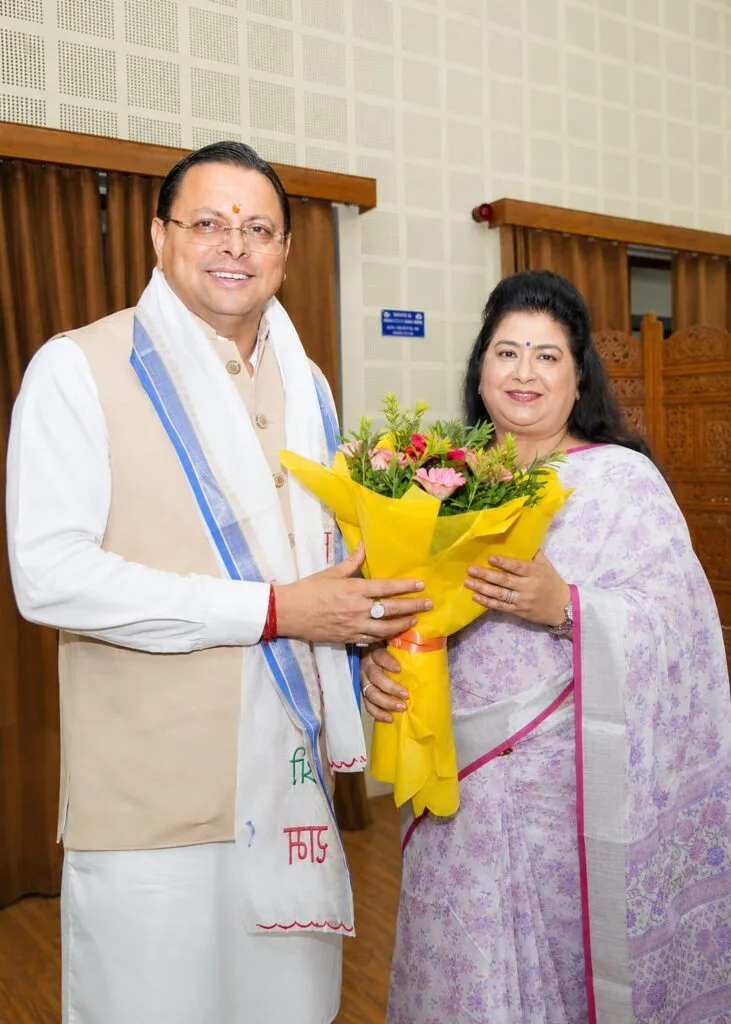 मुख्यमंत्री से मिलीं दर्जा राज्यमंत्री, रानीबाग-भीमताल रोप-वे जल्द शुरू कराने की उठाई मांग
